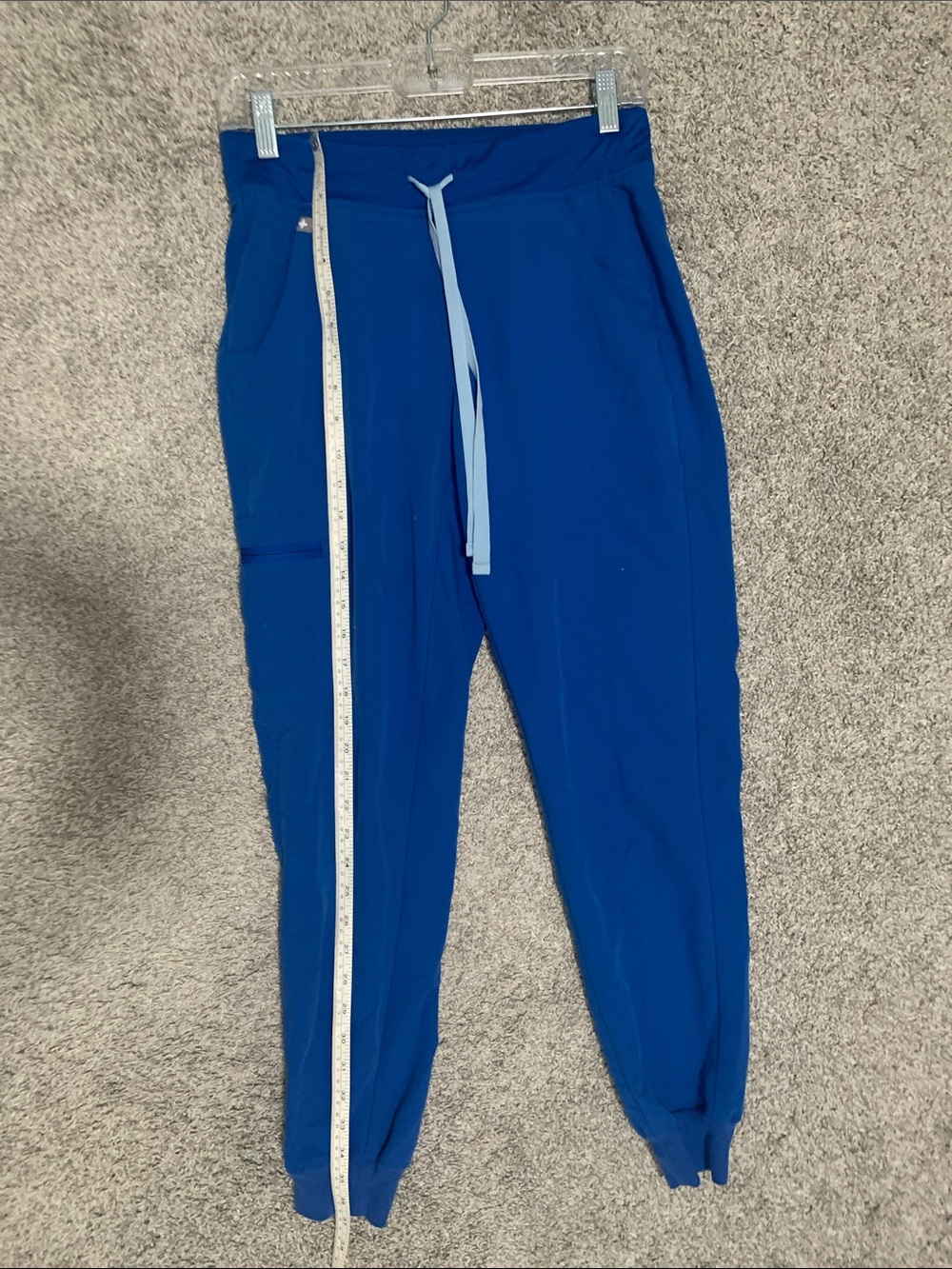 Figs Zamora Blue Jogger Scrub Pants with Drawstring - Picture 8 of 12